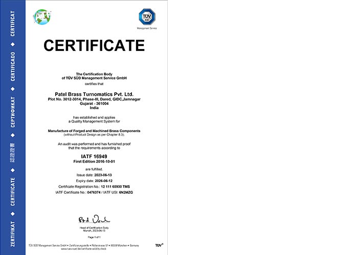 ISO Certificate