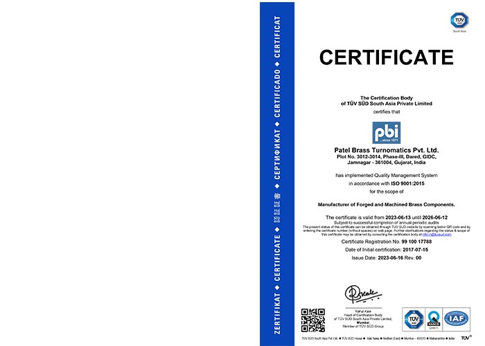 ISO Certificate